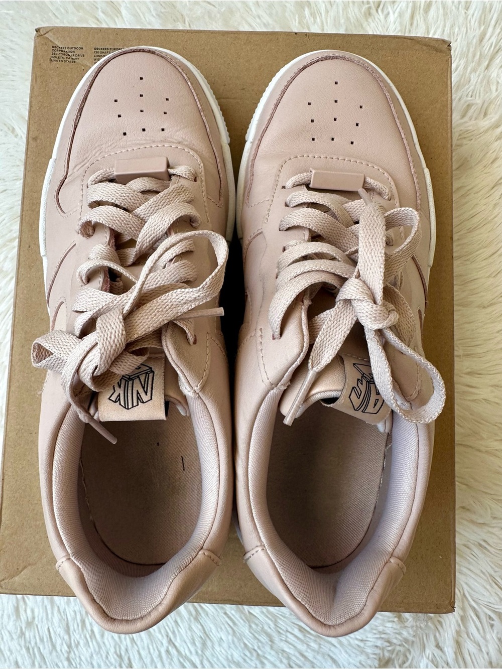 Nike Air Force 1 Pixel Particle Beige White Leather Platform Sneakers Size 8.5 - Picture 5 of 7